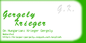 gergely krieger business card